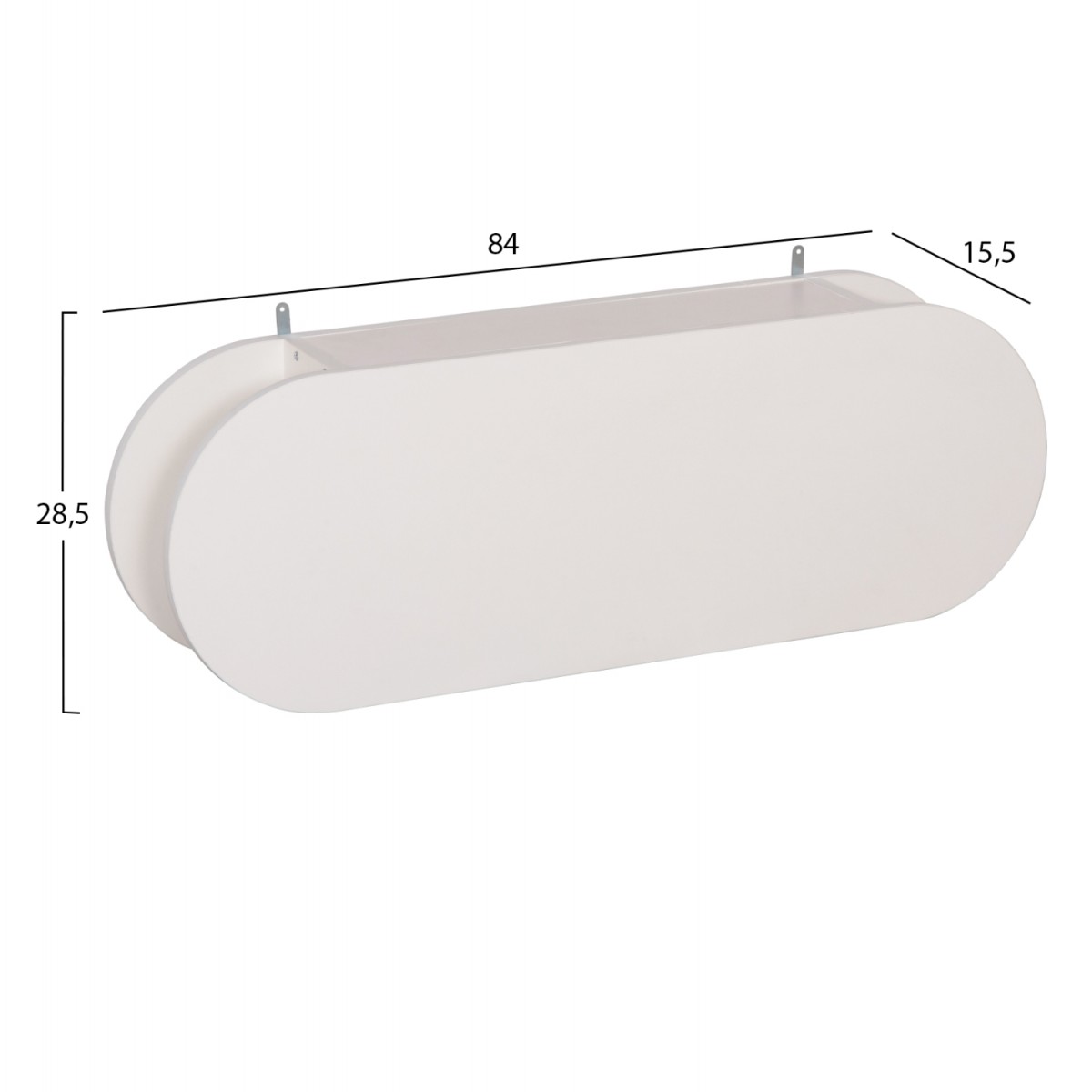 ΚΡΕΜΑΣΤΡΑ ΕΙΣΟΔΟΥ & ΚΛΕΙΣΤΟ ΡΑΦΙ STOR HM18078.01 ΜΕΛΑΜΙΝΗ ΛΕΥΚΗ 84x15.5x28.5Υεκ