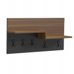 ΚΡΕΜΑΣΤΡΑ ΕΙΣΟΔΟΥ & ΡΑΦΙ NYDA HM18079.02 ΜΕΛΑΜΙΝΗ ΚΑΡΥΔΙ-ΜΑΥΡΟ 65x13.2x31Υεκ.