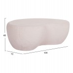 ΤΡΑΠΕΖΙ ΣΑΛΟΝΙΟΥ GERSON HM18151.02S FIBER CEMENT ΣΕ ΛΕΥΚΟ--104x72x40Υεκ.