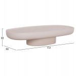 ΤΡΑΠΕΖΙ ΣΑΛΟΝΙΟΥ DESSY HM18153.02 FIBER CEMENT ΣΕ ΛΕΥΚΟ--151x66x30Υεκ.