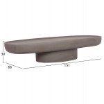 ΤΡΑΠΕΖΙ ΣΑΛΟΝΙΟΥ DESSY HM18153.03 FIBER CEMENT ΣΕ ΓΚΡΙ--151x66x30Υεκ.