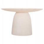 ΤΡΑΠΕΖΙ ΤΡΑΠΕΖΑΡΙΑΣ ΣΤΡΟΓΓΥΛΟ SEPPO HM18154.02 FIBER CEMENT ΛΕΥΚΟ--Φ119,5x75,5Υεκ.