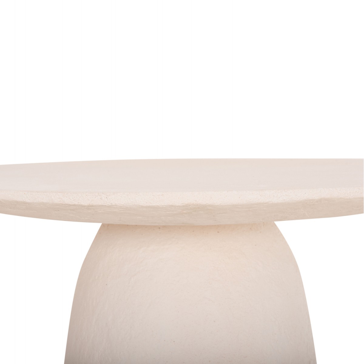 ΤΡΑΠΕΖΙ ΤΡΑΠΕΖΑΡΙΑΣ ΣΤΡΟΓΓΥΛΟ SEPPO HM18154.02 FIBER CEMENT ΛΕΥΚΟ--Φ119,5x75,5Υεκ.