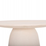 ΤΡΑΠΕΖΙ ΤΡΑΠΕΖΑΡΙΑΣ ΣΤΡΟΓΓΥΛΟ SEPPO HM18154.02 FIBER CEMENT ΛΕΥΚΟ--Φ119,5x75,5Υεκ.