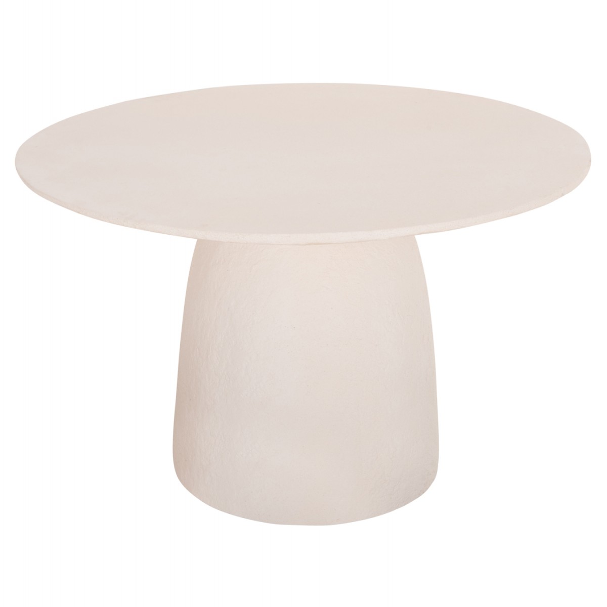 ΤΡΑΠΕΖΙ ΤΡΑΠΕΖΑΡΙΑΣ ΣΤΡΟΓΓΥΛΟ SEPPO HM18154.02 FIBER CEMENT ΛΕΥΚΟ--Φ119,5x75,5Υεκ.