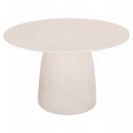 ΤΡΑΠΕΖΙ ΤΡΑΠΕΖΑΡΙΑΣ ΣΤΡΟΓΓΥΛΟ SEPPO HM18154.02 FIBER CEMENT ΛΕΥΚΟ--Φ119,5x75,5Υεκ.