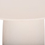 ΤΡΑΠΕΖΙ ΤΡΑΠΕΖΑΡΙΑΣ ΣΤΡΟΓΓΥΛΟ SEPPO HM18154.02 FIBER CEMENT ΛΕΥΚΟ--Φ119,5x75,5Υεκ.