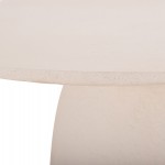 ΤΡΑΠΕΖΙ ΤΡΑΠΕΖΑΡΙΑΣ ΣΤΡΟΓΓΥΛΟ SEPPO HM18154.02 FIBER CEMENT ΛΕΥΚΟ--Φ119,5x75,5Υεκ.