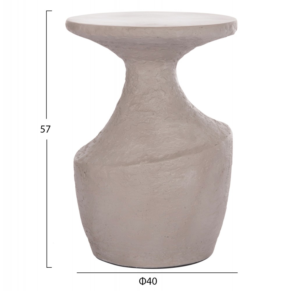 ΤΡΑΠΕΖΙ ΒΟΗΘΗΤΙΚΟ REBON HM18156.03L FIBER CEMENT ΣΕ ΓΚΡΙ--Φ40x56.5Υεκ.