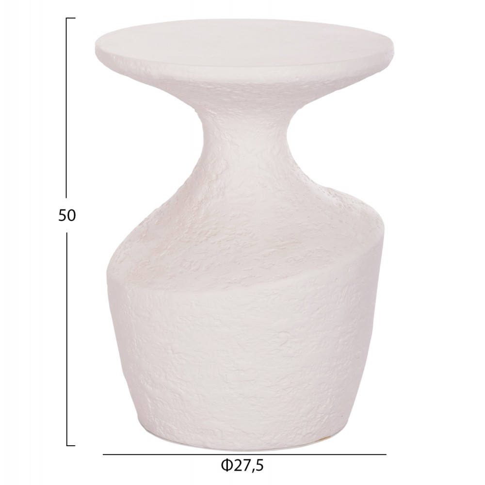 ΤΡΑΠΕΖΙ ΒΟΗΘΗΤΙΚΟ REBON HM18156.02S FIBER CEMENT ΣΕ ΛΕΥΚΟ--Φ27.5x50Υεκ.