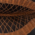 ΤΡΑΠΕΖΙ ΣΑΛΟΝΙΟΥ ΣΤΡΟΓΓΥΛΟ ANNA HM18157.01 FIBER CEMENT ΣΕ ΜΑΥΡΟ-ΦΥΣΙΚΟ RATTAN--Φ92x44.5Υεκ.