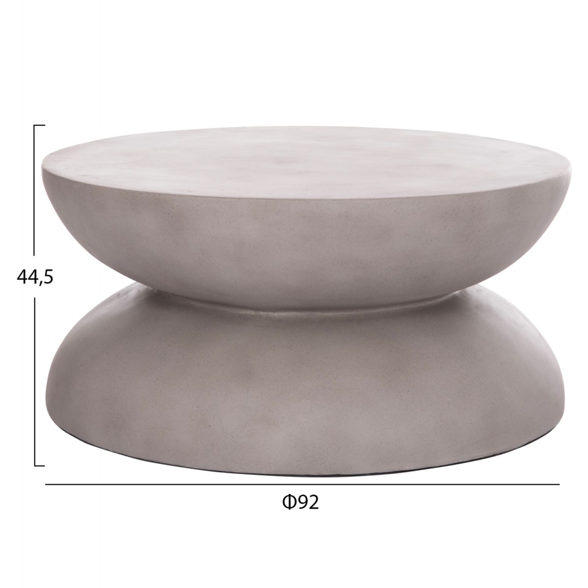 ΤΡΑΠΕΖΙ ΣΑΛΟΝΙΟΥ ANNA HM18158.03 FIBER CEMENT ΣΕ ΓΚΡΙ--Φ92x44.5Υεκ