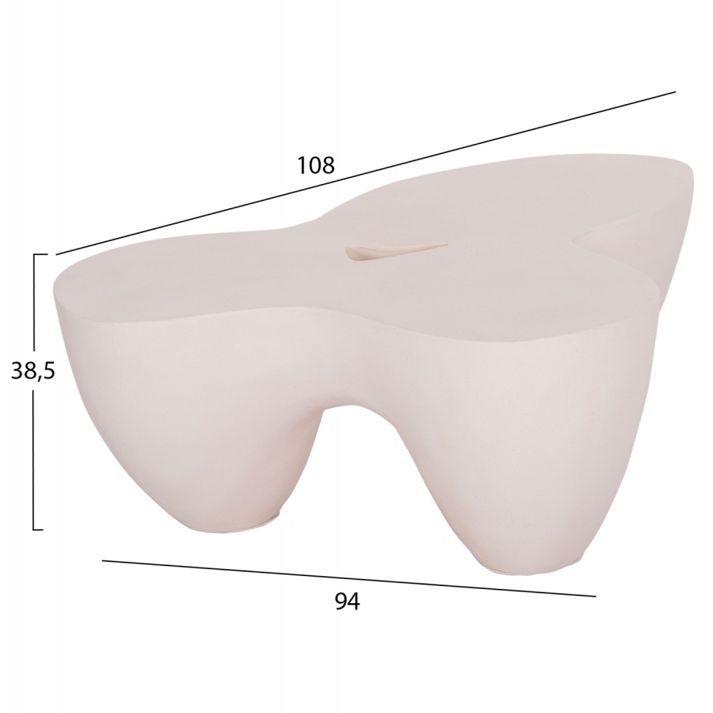 ΤΡΑΠΕΖΙ ΣΑΛΟΝΙΟΥ SALLEN HM18161.02 FIBER CEMENT ΣΕ ΛΕΥΚΟ--108x94x38,5Υεκ.