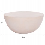 ΤΡΑΠΕΖΙ ΣΑΛΟΝΙΟΥ ΣΤΡΟΓΓΥΛΟ ALLAN HM18162.02 FIBER CEMENT ΣΕ ΑΝΟΙΧΤΟ ΜΠΕΖ--Φ92x49Υεκ.