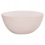 ΤΡΑΠΕΖΙ ΣΑΛΟΝΙΟΥ ΣΤΡΟΓΓΥΛΟ ALLAN HM18162.02 FIBER CEMENT ΣΕ ΑΝΟΙΧΤΟ ΜΠΕΖ--Φ92x49Υεκ.