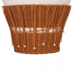 ΤΡΑΠΕΖΙ ΣΑΛΟΝΙΟΥ PERRAL HM18164.02L FIBER CEMENT ΛΕΥΚΟ-ΦΥΣΙΚΟ RATTAN--Φ55x45Υεκ