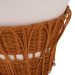 ΤΡΑΠΕΖΙ ΒΟΗΘΗΤΙΚΟ PERRAL HM18164.02S FIBER CEMENT ΛΕΥΚΟ-ΦΥΣΙΚΟ RATTAN--Φ42x36Υεκ