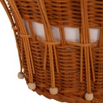 ΤΡΑΠΕΖΙ ΒΟΗΘΗΤΙΚΟ PERRAL HM18164.02S FIBER CEMENT ΛΕΥΚΟ-ΦΥΣΙΚΟ RATTAN--Φ42x36Υεκ