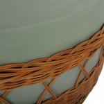 ΤΡΑΠΕΖΙ ΣΑΛΟΝΙΟΥ VILHENA HM18165 FIBER CEMENT ΠΡΑΣΙΝΟ-RATTAN ΦΥΣΙΚΟ Φ56x47Υεκ.