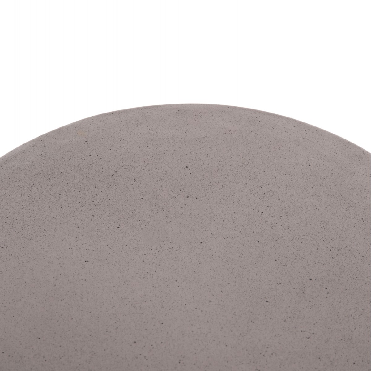 ΒΟΗΘΗΤΙΚΟ ΤΡΑΠΕΖΙ ΣΤΡΟΓΓΥΛΟ DELIA HM18167.03 FIBER CEMENT ΓΚΡΙ & RATTAN Φ40x45Υεκ