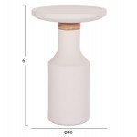 ΒΟΗΘΗΤΙΚΟ ΤΡΑΠΕΖΙ TRED(T) HM18169.02 FIBER CEMENT ΛΕΥΚΟ-ΦΥΣΙΚΟ RATTAN--Φ40x61Υεκ.