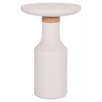 ΒΟΗΘΗΤΙΚΟ ΤΡΑΠΕΖΙ TRED(T) HM18169.02 FIBER CEMENT ΛΕΥΚΟ-ΦΥΣΙΚΟ RATTAN--Φ40x61Υεκ.