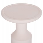 ΒΟΗΘΗΤΙΚΟ ΤΡΑΠΕΖΙ TRED(T) HM18169.02 FIBER CEMENT ΛΕΥΚΟ-ΦΥΣΙΚΟ RATTAN--Φ40x61Υεκ.