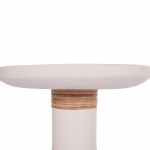 ΒΟΗΘΗΤΙΚΟ ΤΡΑΠΕΖΙ TRED(T) HM18169.02 FIBER CEMENT ΛΕΥΚΟ-ΦΥΣΙΚΟ RATTAN--Φ40x61Υεκ.