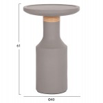 ΒΟΗΘΗΤΙΚΟ ΤΡΑΠΕΖΙ TRED(T) HM18169.03 FIBER CEMENT ΓΚΡΙ-ΦΥΣΙΚΟ RATTAN--Φ40x61Υεκ.