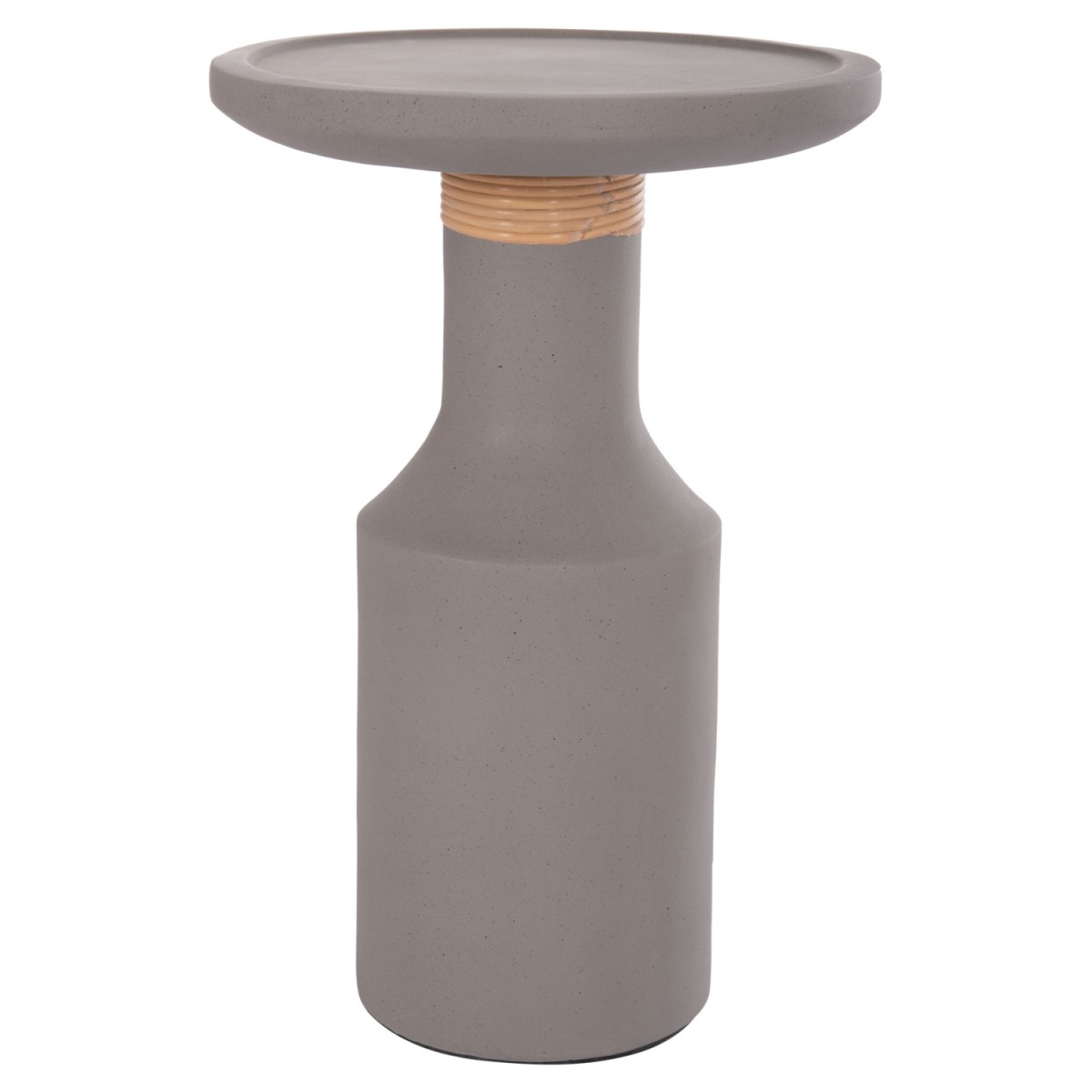 ΒΟΗΘΗΤΙΚΟ ΤΡΑΠΕΖΙ TRED(T) HM18169.03 FIBER CEMENT ΓΚΡΙ-ΦΥΣΙΚΟ RATTAN--Φ40x61Υεκ.