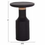 ΒΟΗΘΗΤΙΚΟ ΤΡΑΠΕΖΙ TRED(T) HM18169.01 FIBER CEMENT ΜΑΥΡΟ-ΦΥΣΙΚΟ RATTAN--Φ40x61Υεκ.