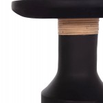 ΒΟΗΘΗΤΙΚΟ ΤΡΑΠΕΖΙ TRED(T) HM18169.01 FIBER CEMENT ΜΑΥΡΟ-ΦΥΣΙΚΟ RATTAN--Φ40x61Υεκ.