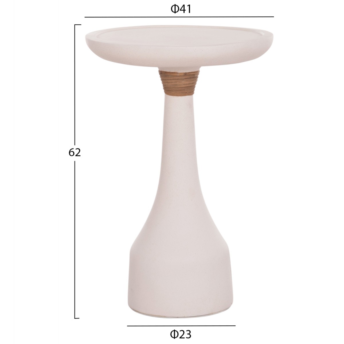 ΒΟΗΘΗΤΙΚΟ ΤΡΑΠΕΖΙ ΓΙΑ ΛΑΜΠΑΤΕΡ TORG HM18170.02 FIBER CEMENT ΛΕΥΚΟ Φ41x62Υεκ.