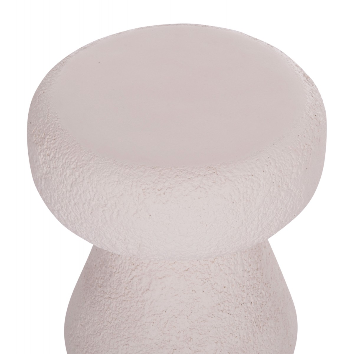 ΣΚΑΜΠΟ ΣΤΡΟΓΓΥΛΟ INTERON HM18171.02 FIBER CEMENT ΣΕ ΛΕΥΚΟ--Φ34x39Υεκ.