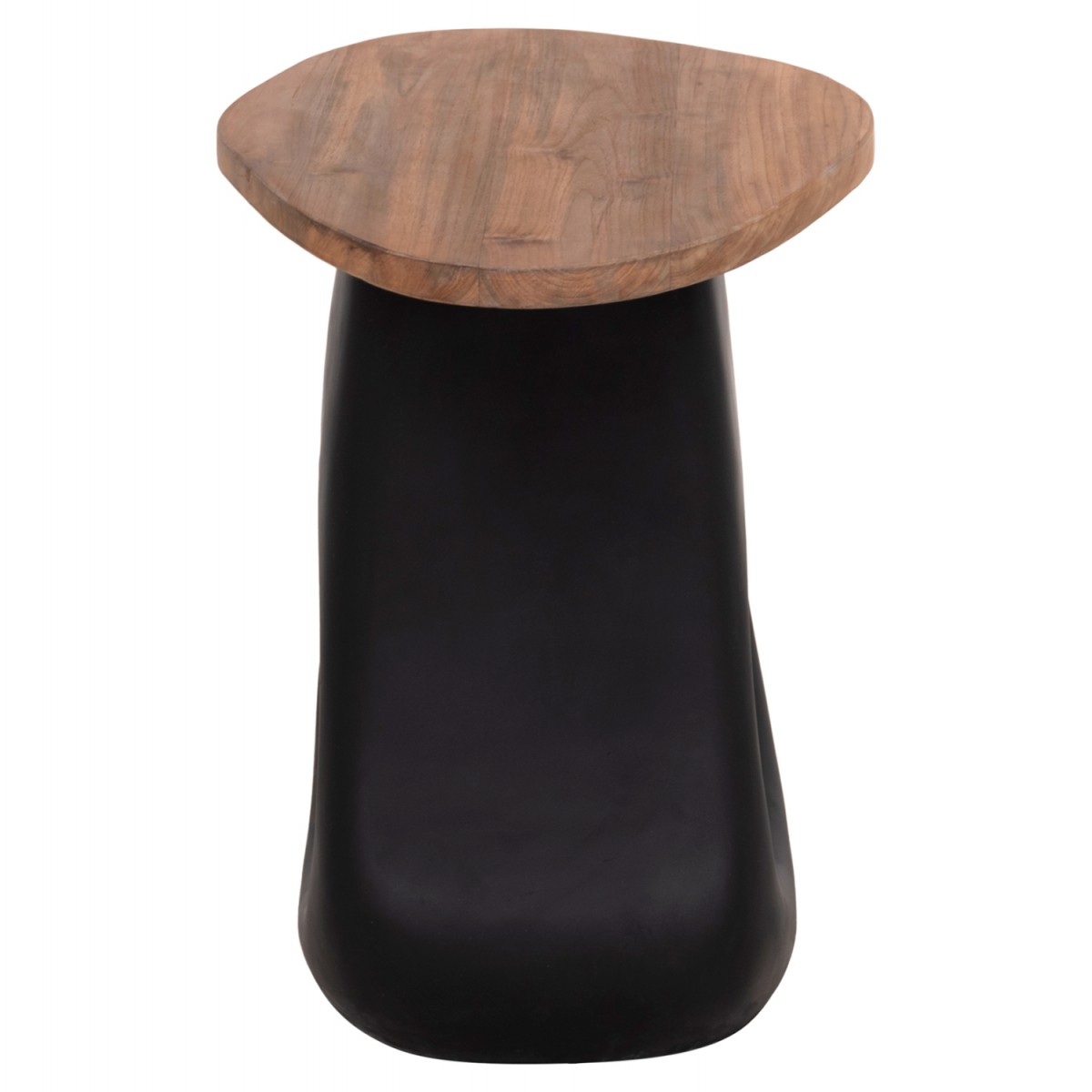 ΒΟΗΘΗΤΙΚΟ ΤΡΑΠΕΖΙ AIDA HM4692.01 FIBER CEMENT ΜΑΥΡΟ--ΞΥΛΟ TEAK TOP 47x60x59Υεκ