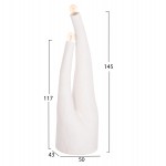 ΔΙΑΚΟΣΜΗΤΙΚΟ ΦΩΤΙΣΤΙΚΟ ΔΑΠΕΔΟΥ TUSKEN HM4702.02 FIBER CEMENT-ΛΕΥΚΟ 50x43x145Υεκ