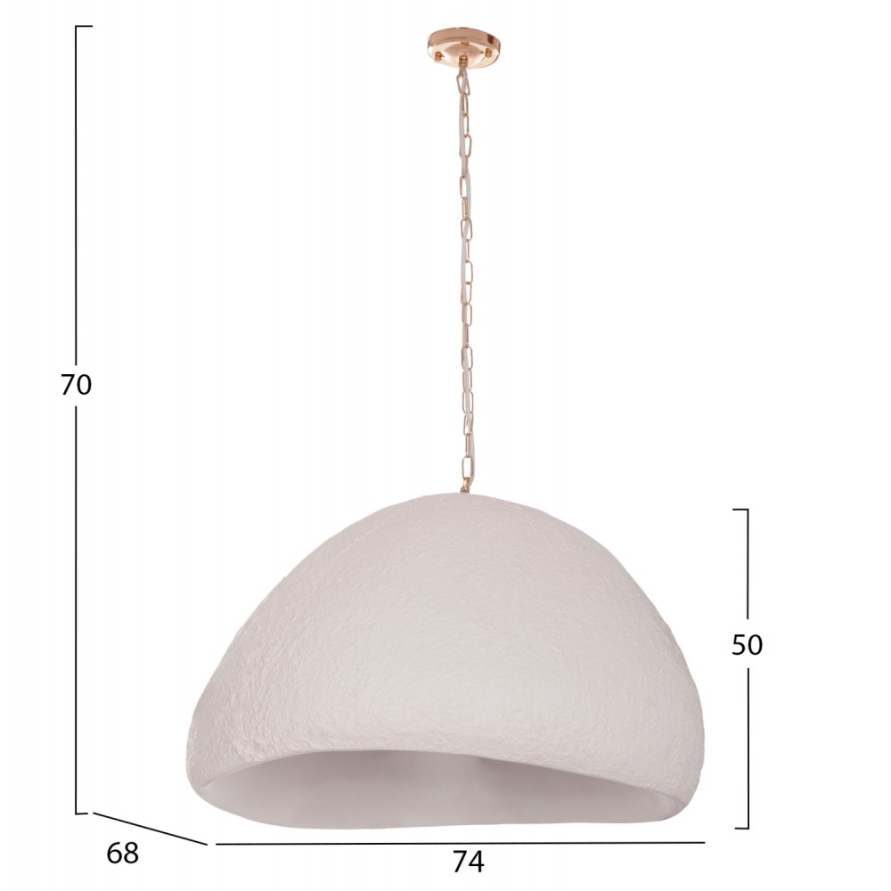 ΦΩΤΙΣΤΙΚΟ ΟΡΟΦΗΣ ΚΡΕΜΑΣΤΟ JAYLEN HM4703.02XL FIBER CEMENT ΛΕΥΚΟ 74x68x50-70Υεκ.