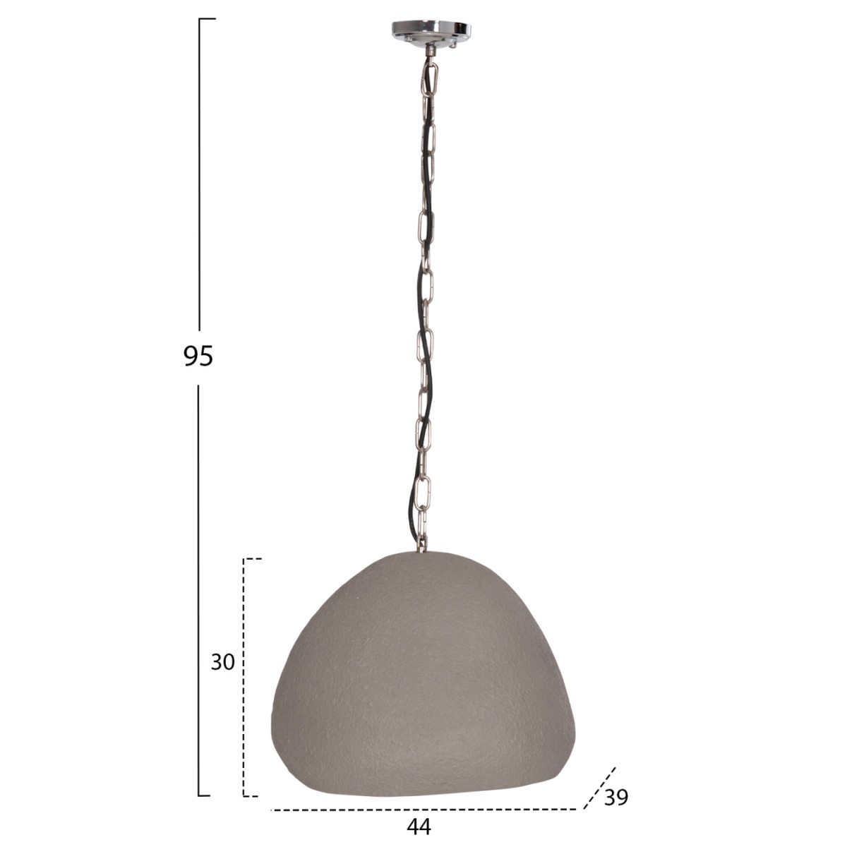 ΦΩΤΙΣΤΙΚΟ ΟΡΟΦΗΣ ΚΡΕΜΑΣΤΟ JAYLEN HM4703.03S FIBER CEMENT ΓΚΡΙ 44x39x30Υεκ.