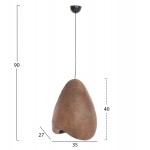 ΦΩΤΙΣΤΙΚΟ ΟΡΟΦΗΣ ΜΕ ΟΨΗ ΠΕΤΡΑΣ STONER (S) HM4417 ΣΚΟΥΡΟ ΜΠΕΖ 35x27x40Υεκ.