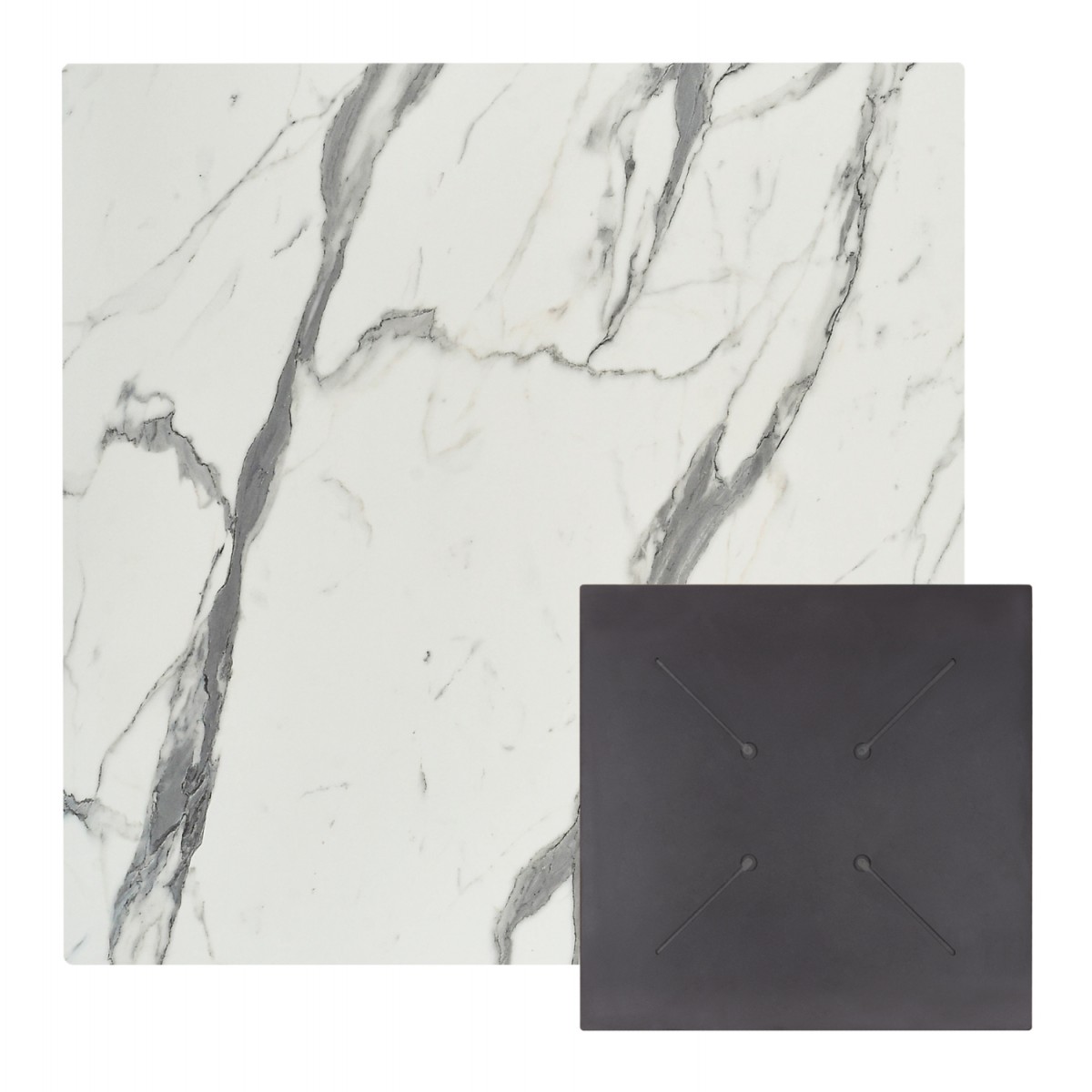 ΕΠΙΦΑΝΕΙΑ ΤΡΑΠΕΖΙΟΥ HPL ΤΕΤΡΑΓΩΝΗ HM5837.31 WHITE MARBLE 60x60εκ.