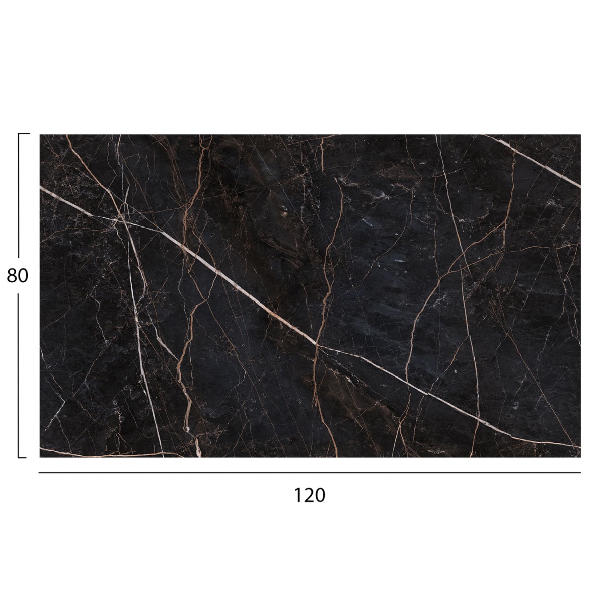 ΕΠΙΦΑΝΕΙΑ ΤΡΑΠΕΖΙΟΥ HPL ΟΡΘΟΓΩΝΙΑ HM5840.34 BLACK MARBLE 120x80εκ.