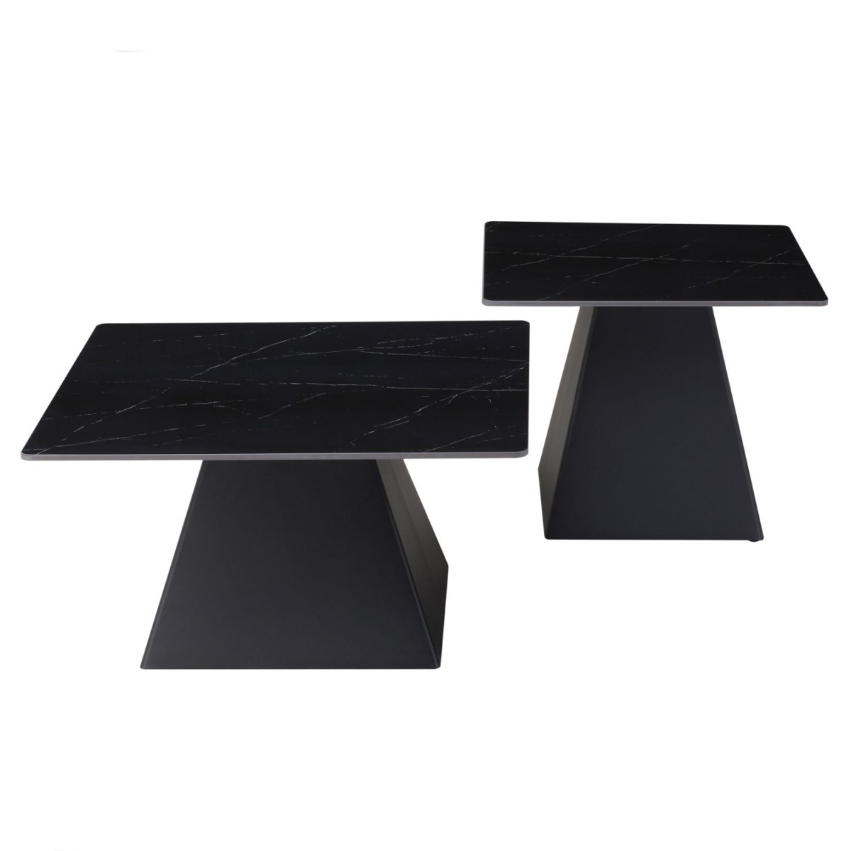 ΤΡΑΠΕΖΙΑ ΣΑΛΟΝΙΟΥ QUBER HM18260.02 ΚΕΡΑΜΙΚΑ TOP ΟΨΗ ΜΑΥΡΟ ΜΑΡΜΑΡΟ-ΤΕΤΡΑΓΩΝΑ