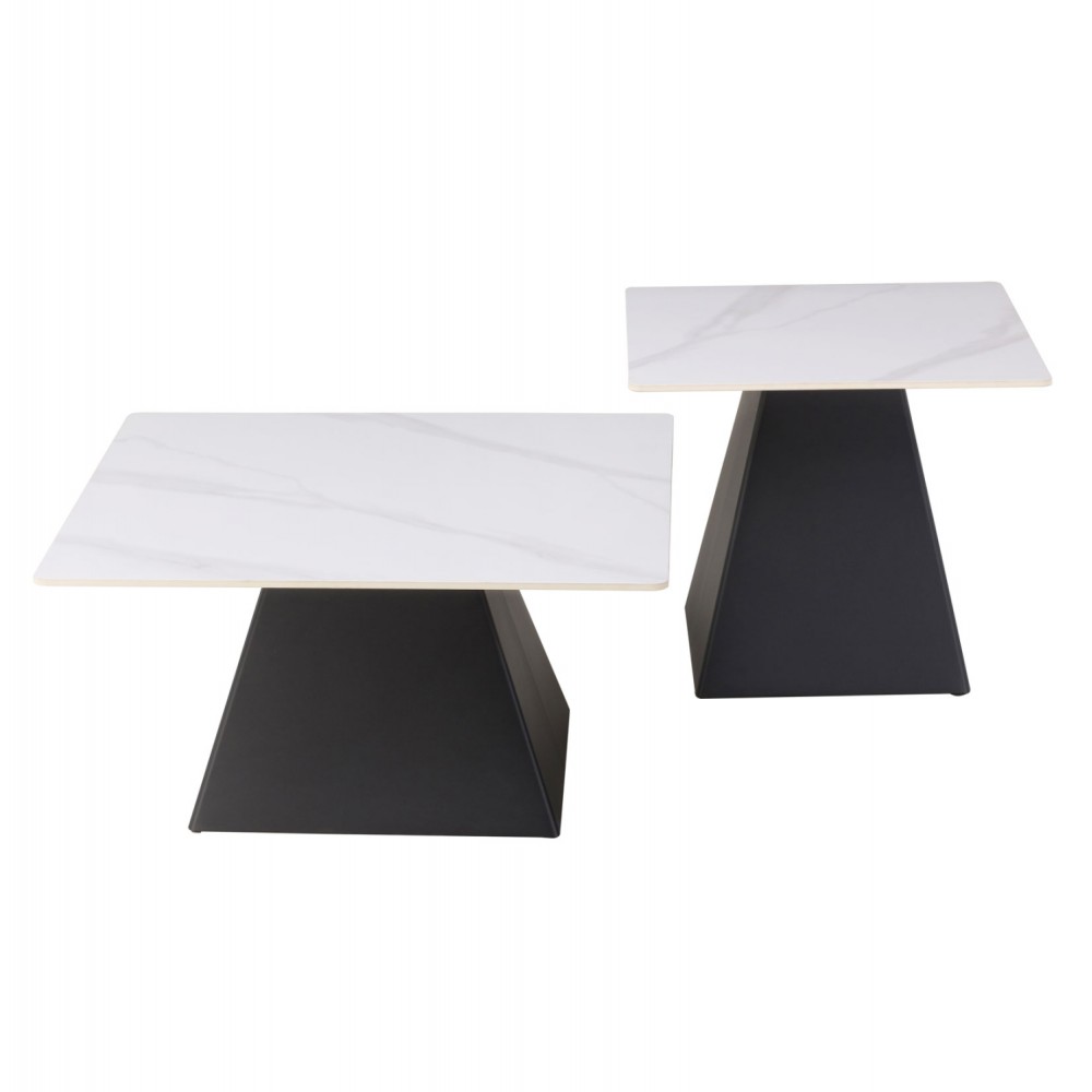 ΤΡΑΠΕΖΙΑ ΣΑΛΟΝΙΟΥ QUBER HM18260.01 ΚΕΡΑΜΙΚΑ TOP ΟΨΗ ΛΕΥΚΟ ΜΑΡΜΑΡΟ-ΤΕΤΡΑΓΩΝΑ