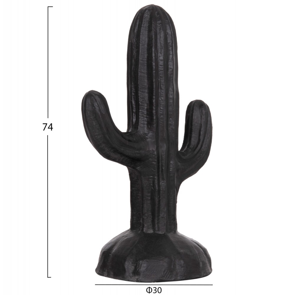 ΔΙΑΚΟΣΜΗΤΙΚΟΣ ΚΑΚΤΟΣ ΔΑΠΕΔΟΥ CACTUS HM4386.01S ΓΥΨΟΣ ΣΕ ΜΑΥΡΟ 42x30x74Υεκ.