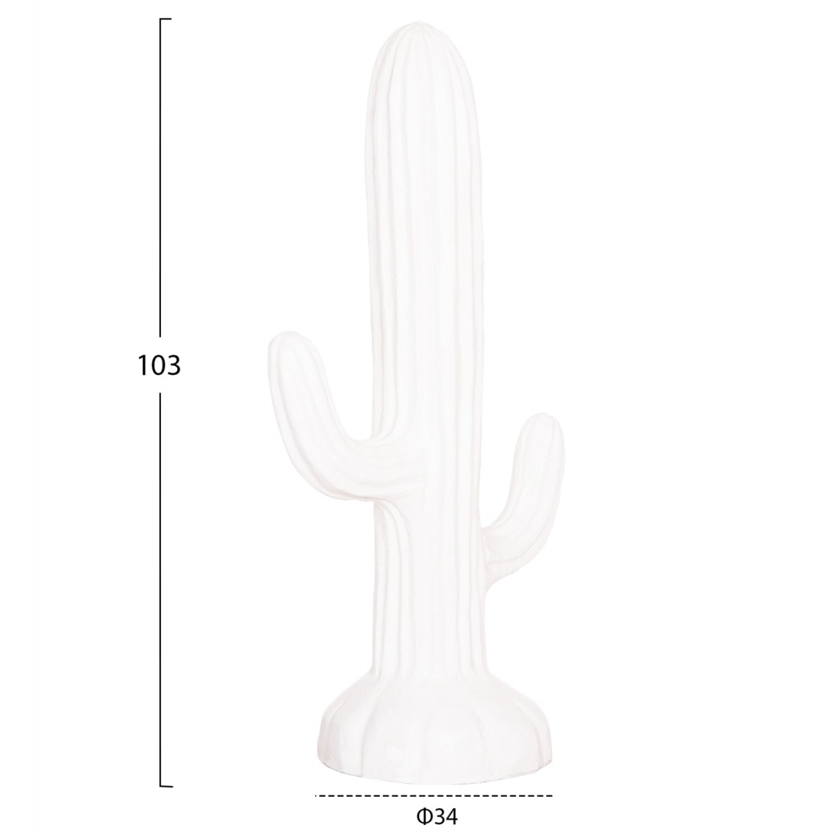 ΔΙΑΚΟΣΜΗΤΙΚΟΣ ΚΑΚΤΟΣ ΔΑΠΕΔΟΥ CACTUS HM4386.02M ΓΥΨΟΣ ΣΕ ΛΕΥΚΟ 54x34x103Υεκ.