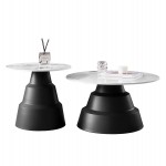 ΣΕΤ 2 ΤΡΑΠΕΖΙΑ ΣΑΛΟΝΙΟΥ LIDOX HM18306.02 SINTERED STONE TOP- SNOW WHITE ΧΡΩΜΑ Φ50 & Φ70