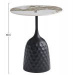 ΤΡΑΠΕΖΙ ΣΑΛΟΝΙΟΥ LONGSTEM HM18317.02 ΒΑΣΗ ΜΑΥΡΗ--SINTERED STONE PANDORA SCHEME Φ50