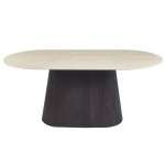 ΤΡΑΠΕΖΙ ΟΒΑΛ CATER HM18320 ΚΕΡΑΜΙΚΟ TOP ΟΨΗ ΤΡΑΒΕΡΤΙΝΑΣ-MDF ΒΑΣΗ 180x90x74Υεκ