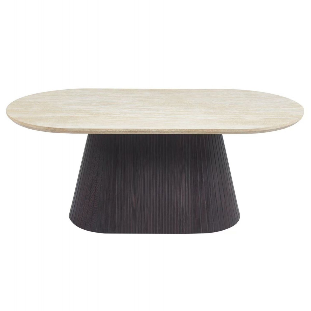 ΤΡΑΠΕΖΙ ΣΑΛΟΝΙΟΥ ΟΒΑΛ CATER HM18321 ΚΕΡΑΜΙΚΟ TOP ΟΨΗ ΤΡΑΒΕΡΤΙΝΑΣ-MDF ΒΑΣΗ 120x60x46Υεκ