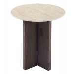 ΤΡΑΠΕΖΙ ΒΟΗΘΗΤΙΚΟ SKY HM18330 ΚΕΡΑΜΙΚΟ TOP ΟΨΗ ΤΡΑΒΕΡΤΙΝΑΣ-MDF ΒΑΣΗ ΚΑΦΕ Φ45x50Υεκ.